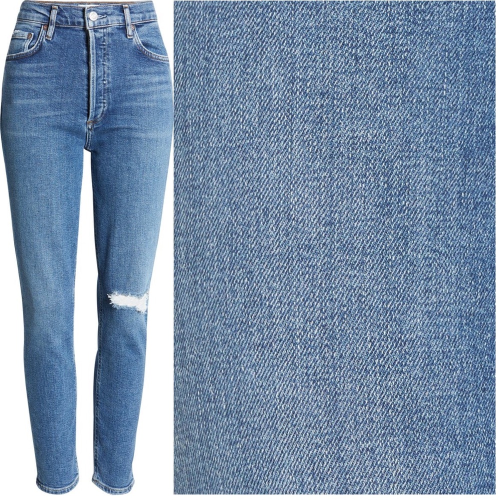 Agolde Nico High Rise Slim Jeans in Shoreline